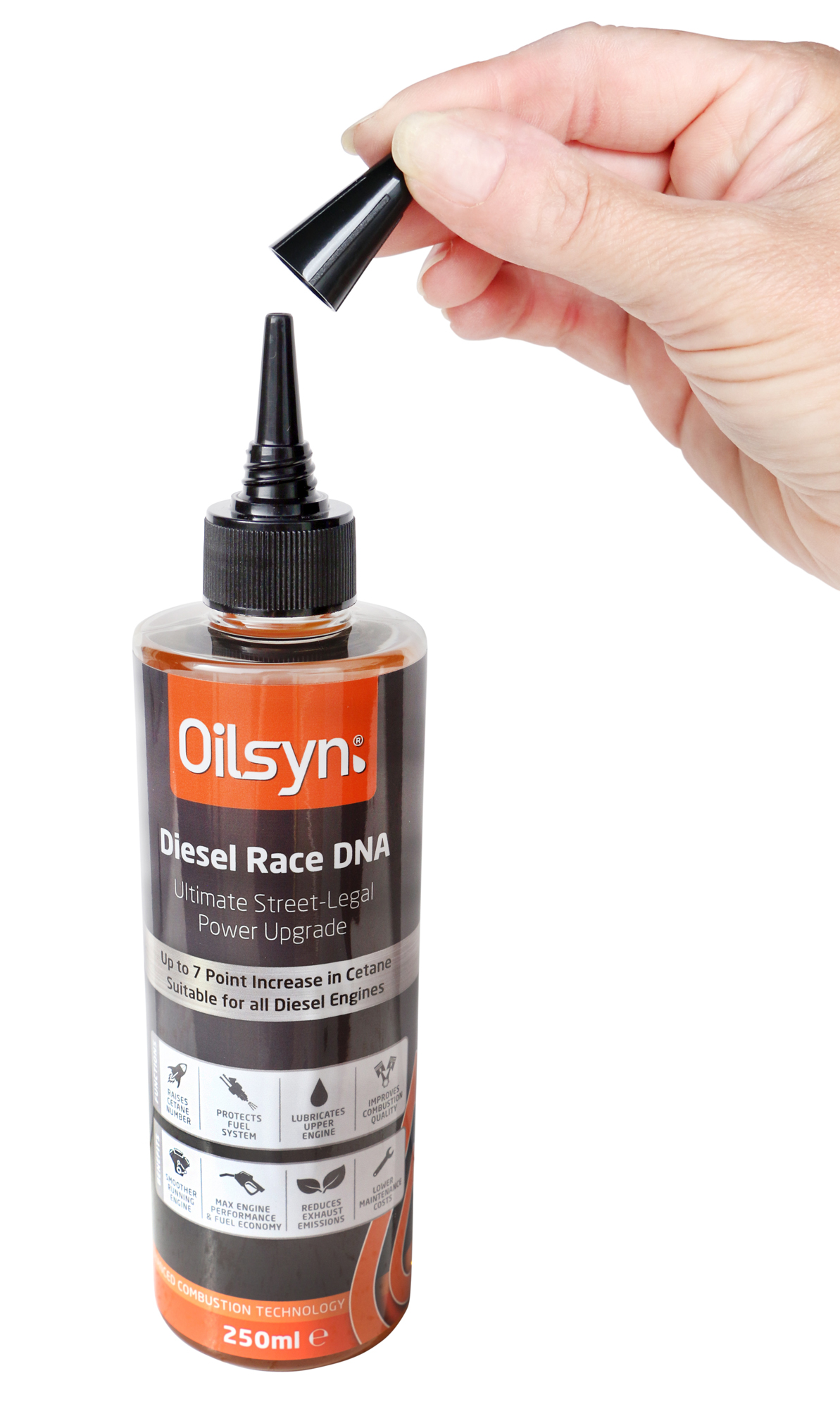 Diesel Race DNA_250ml_Inner Cap Oilsyn Diesel Race DNA 250ml removing cap