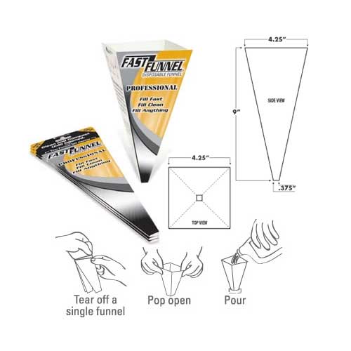 Fast Funnel Professional Disposable Funnels (Pack of 3)