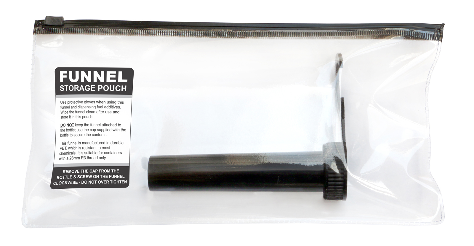 Pouch with Petrol Funnel and Label